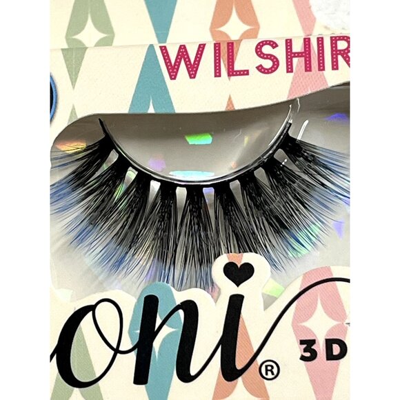 Ioni 3D Faux Mink Lashes – Wilshire Blvd Blue Ombre Cluster Long - Picture 5 of 5